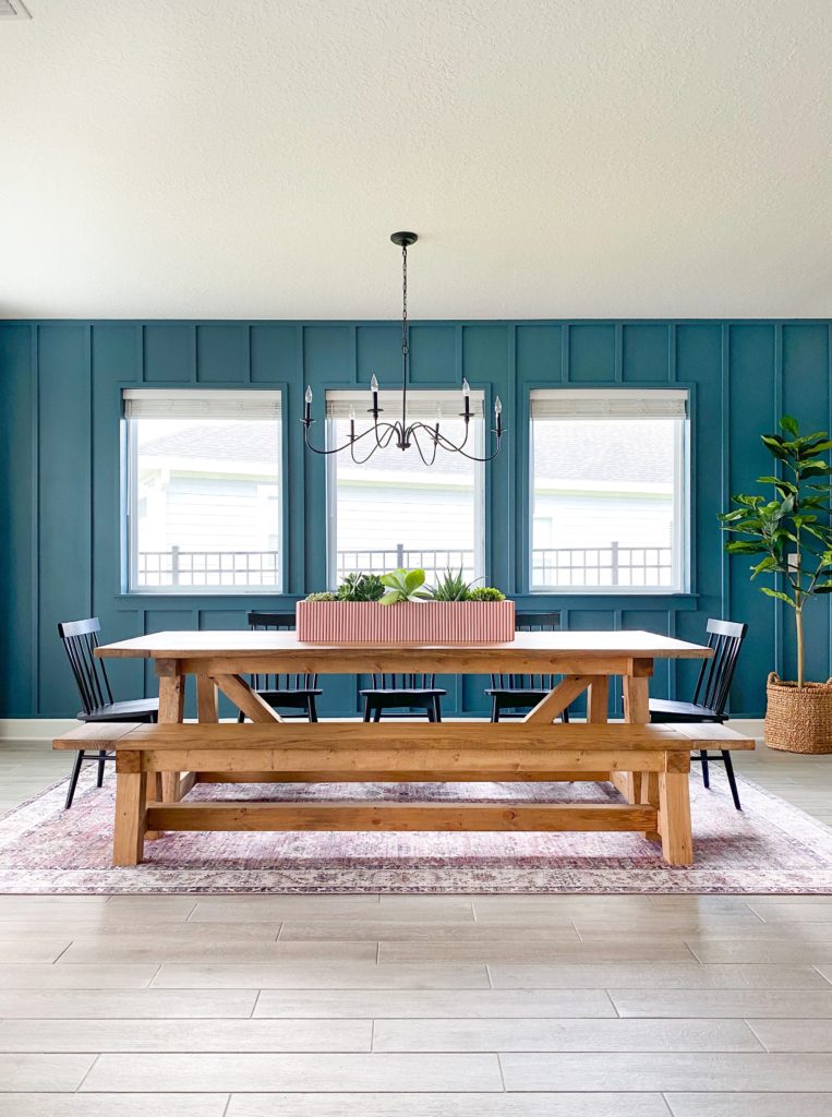 Colorful Modern Dining Room Makeover