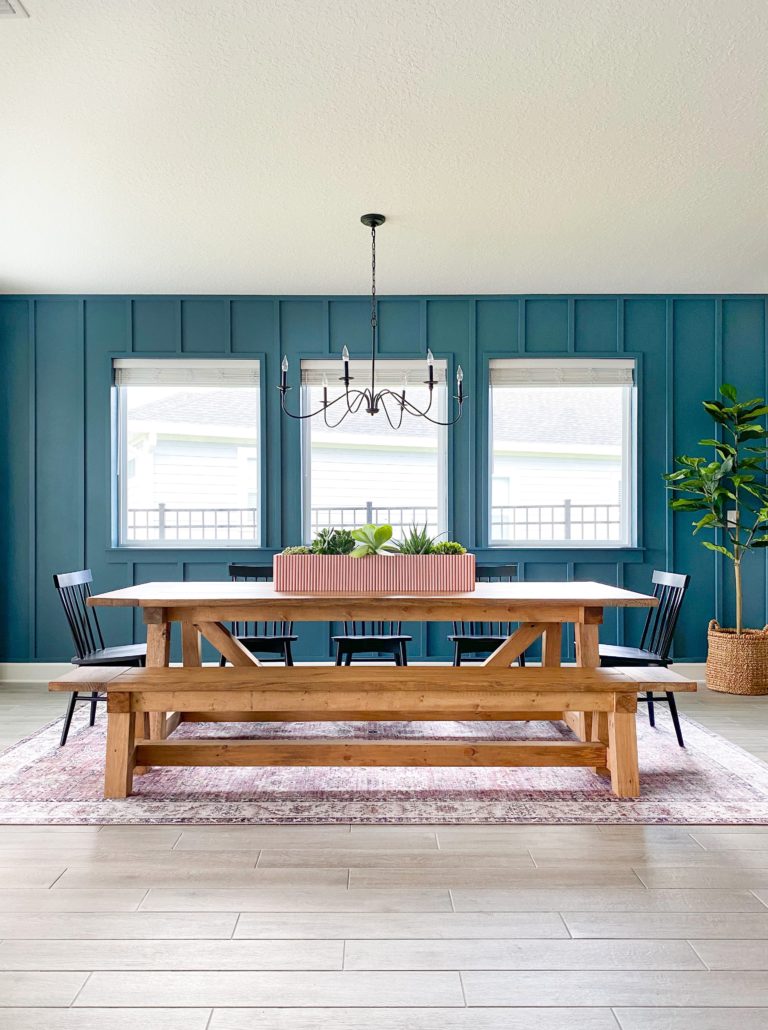 Colorful Modern Dining Room Makeover