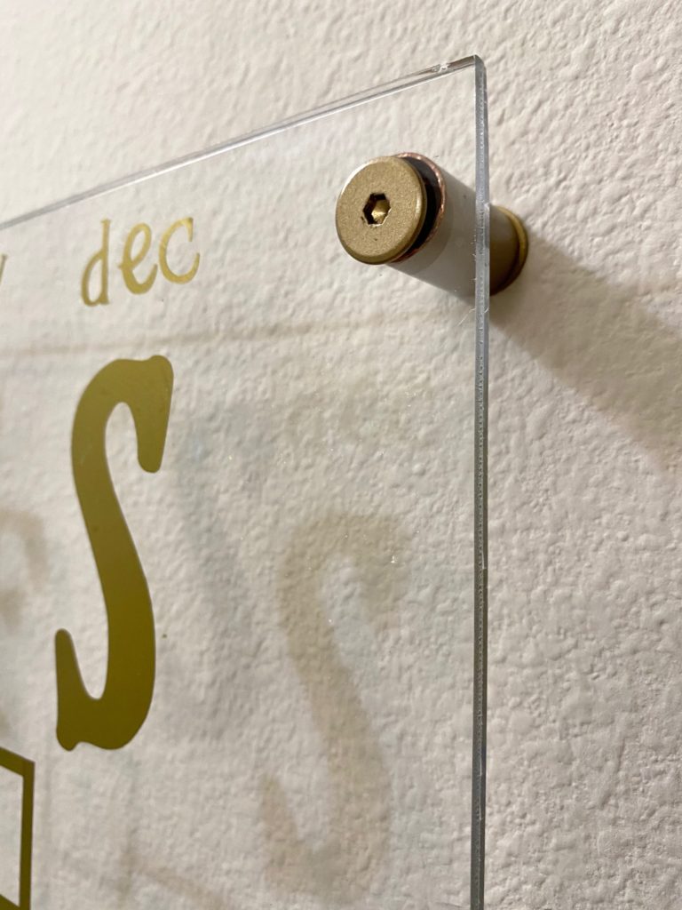 DIY Acrylic Calendar