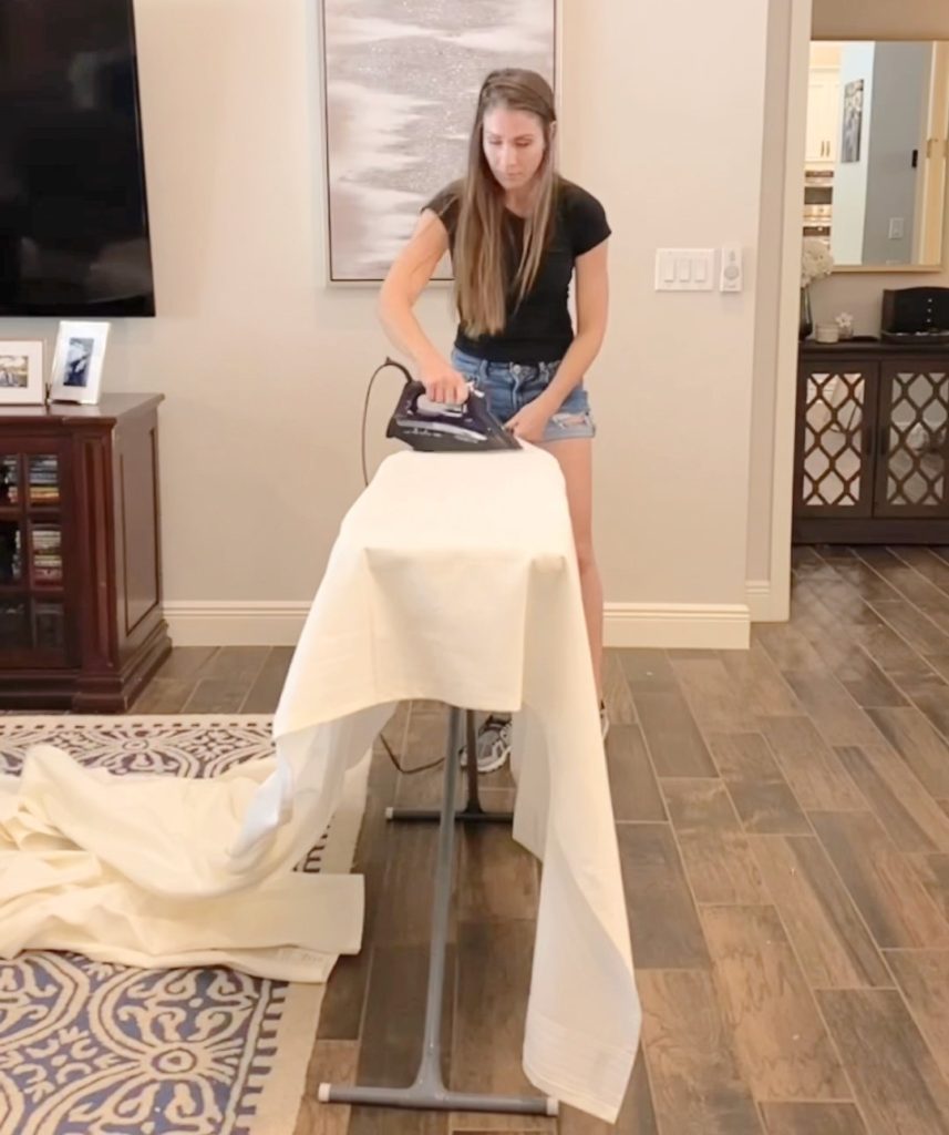 step-by-step DIY curtain tutorial, DIY $40 IKEA Curtain Hack